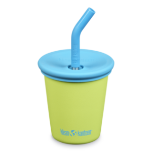Klean Kanteen kinderbeker 296ml met deksel met rietje